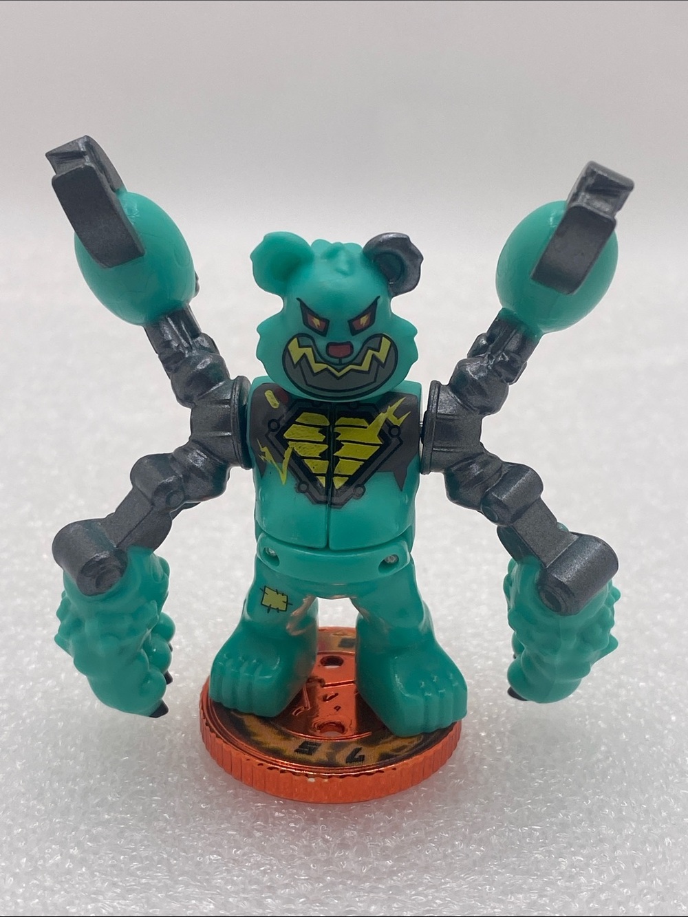 Clawsome Shreddy Teal Bear Mech Figure Kids Toy - Collectible Action Character